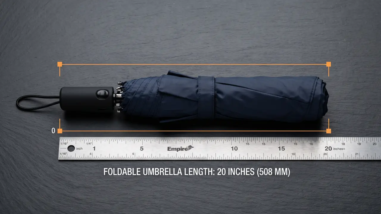Foldable Umbrella Length - Things That Are 20 Inches Long real life scale and measurement comparison