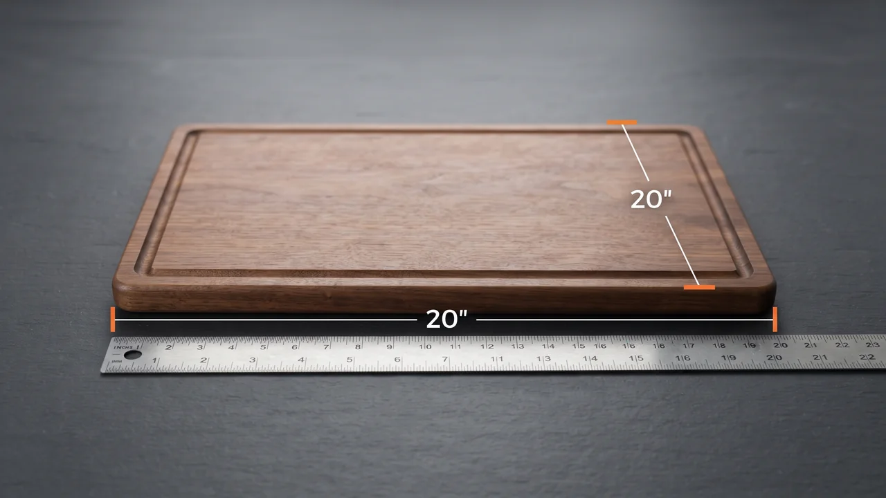 Kitchen Cutting Board - Things That Are 20 Inches Long real life scale and measurement comparison