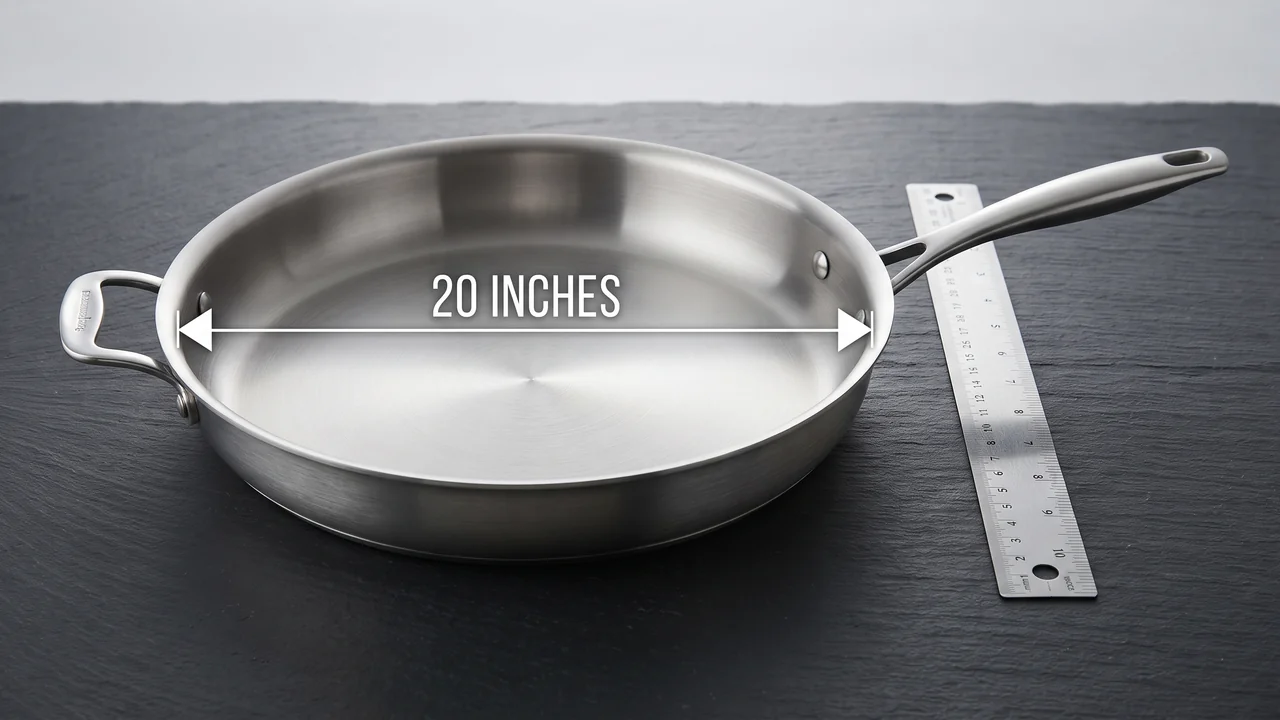 Large Frying Pan Diameter - Things That Are 20 Inches Long real life scale and measurement comparison