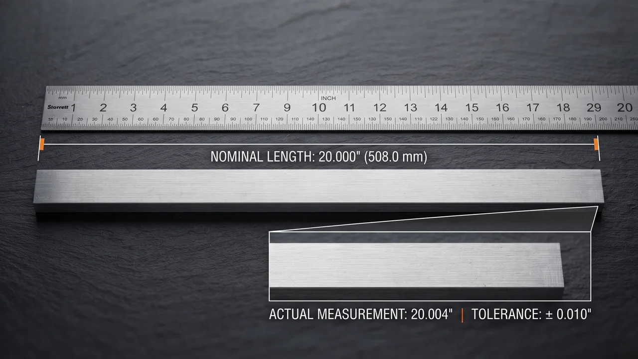 Nominal Dimensions Versus Actual Tolerances - Things That Are 20 Inches Long real life scale and measurement comparison