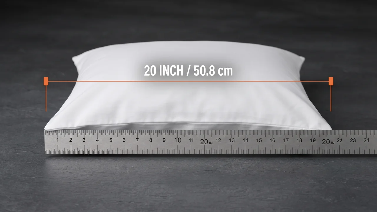 Standard Pillow Width - Things That Are 20 Inches Long real life scale and measurement comparison
