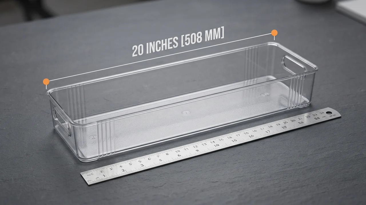 Storage Organizer Bin - Things That Are 20 Inches Long real life scale and measurement comparison