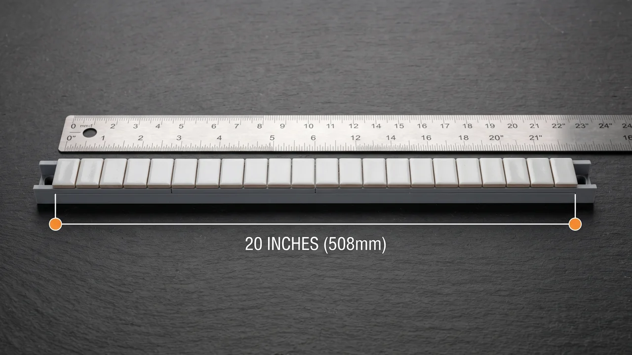 Use Credit-Card-Width Tiles - Things That Are 20 Inches Long real life scale and measurement comparison