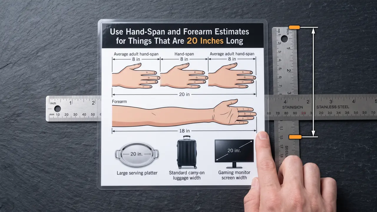 Use Hand-Span and Forearm Estimates - Things That Are 20 Inches Long real life scale and measurement comparison